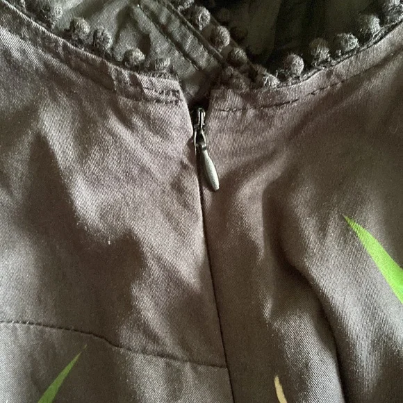 Unbranded Womens Midi Dress Tropical Black Polyester Side Zip Polyester Size XL - Picture 10 of 10